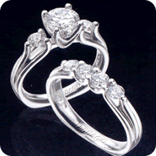 Classic Contemporary Diamond Ring with Euro Styling