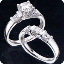 Classic Contemporary Diamond Ring with Euro Styling