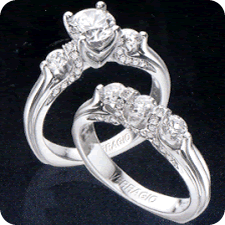 Classic Contemporary Diamond Ring with Euro Styling