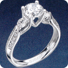 Classic Contemporary Diamond Ring with Euro Styling