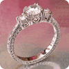 Antique Tacori Style Diamond Filigree Ring