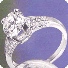 Vintage look, antique style Tacori wedding ring