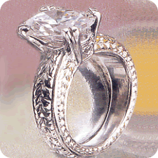 Antique Style Solitaire Engagement Ring with a Vintage Look