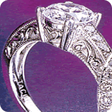 Vintage Look Diamond Engagement Ring