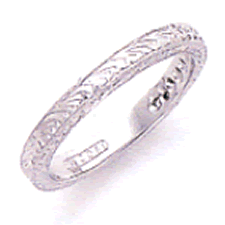 Hand Engraved Vintage Look Wedding Ring