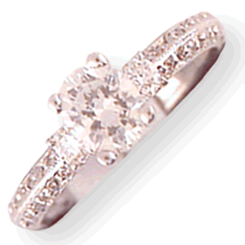 Antique Style Diamond Engagement Ring with Vintage Look