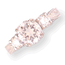 Antique Style Hand Engraved Diamond Engagement Ring