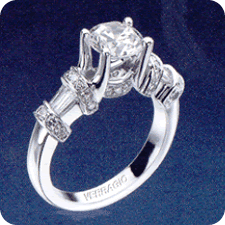 Classic Contemporary Diamond Ring with Euro Styling