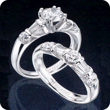 Classic Contemporary Diamond Ring with Euro Styling