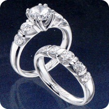 Classic Contemporary Diamond Ring with Euro Styling