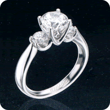 Classic Contemporary Diamond Ring with Euro Styling