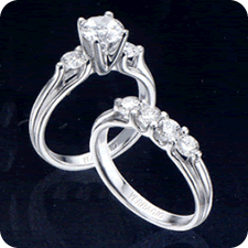 Classic Contemporary Diamond Ring with Euro Styling
