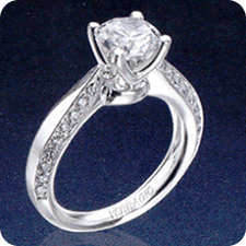 Contemporary Diamond Ring with Euro Styling