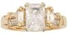 Emerald cut diamond engagement ring