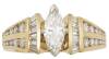 Marquis cut diamond engagement ring